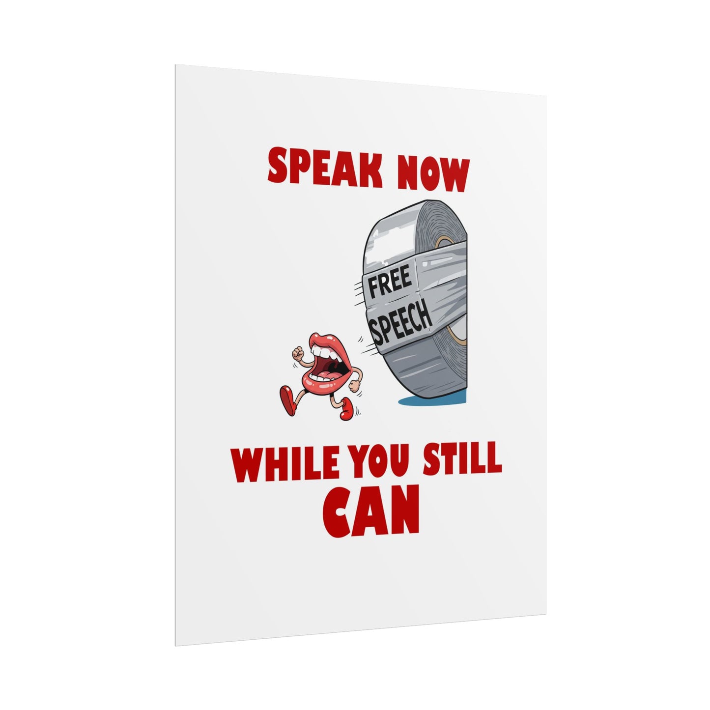 Bold Free Speech Rolled Posters, Wall Art, Protest Decoration, Inspirational Prints, Gift for Activists, Home Office Decor