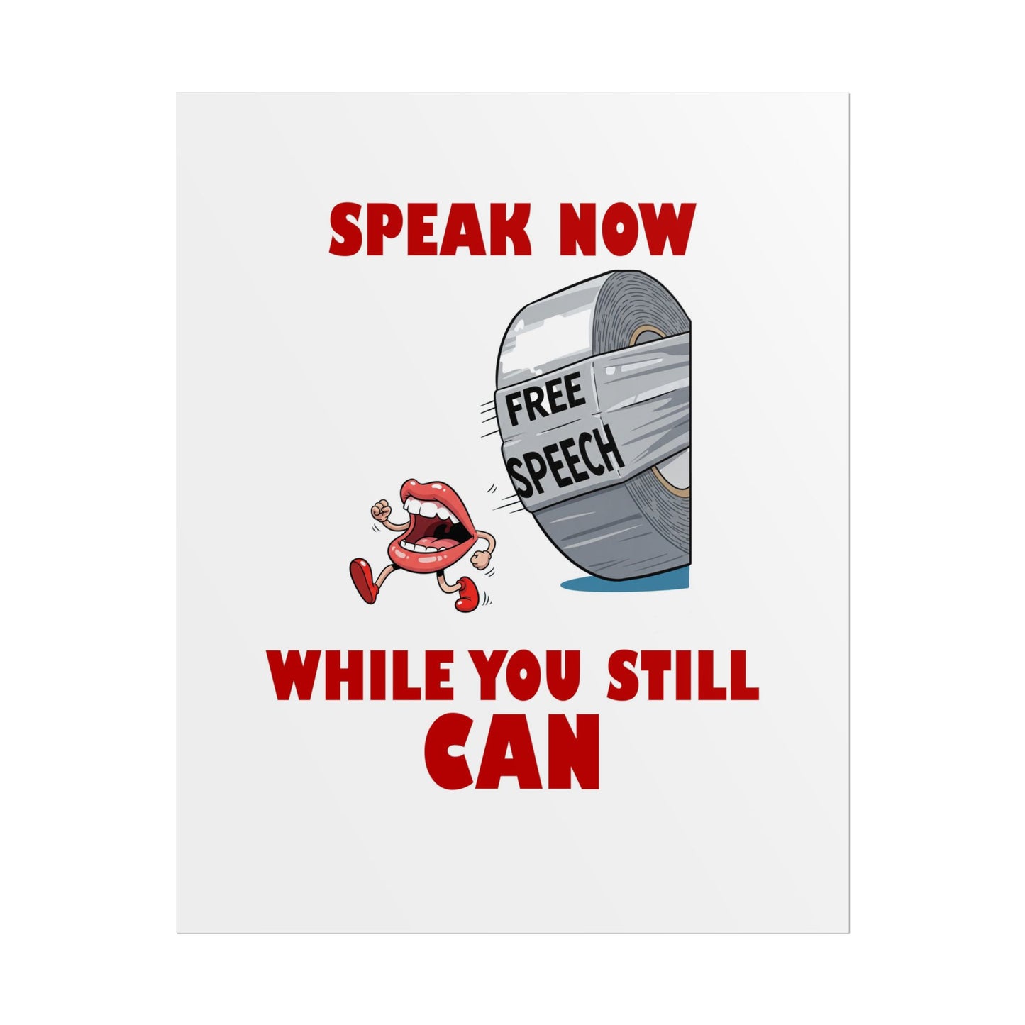 Bold Free Speech Rolled Posters, Wall Art, Protest Decoration, Inspirational Prints, Gift for Activists, Home Office Decor