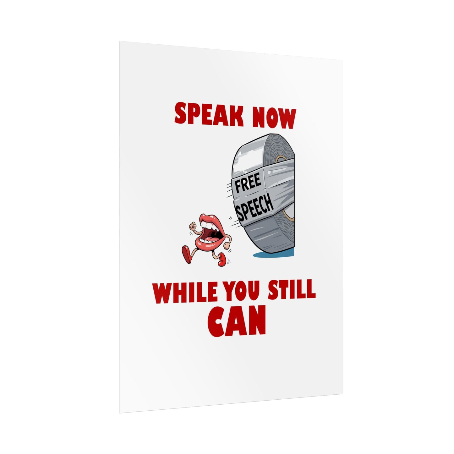 Bold Free Speech Rolled Posters, Wall Art, Protest Decoration, Inspirational Prints, Gift for Activists, Home Office Decor