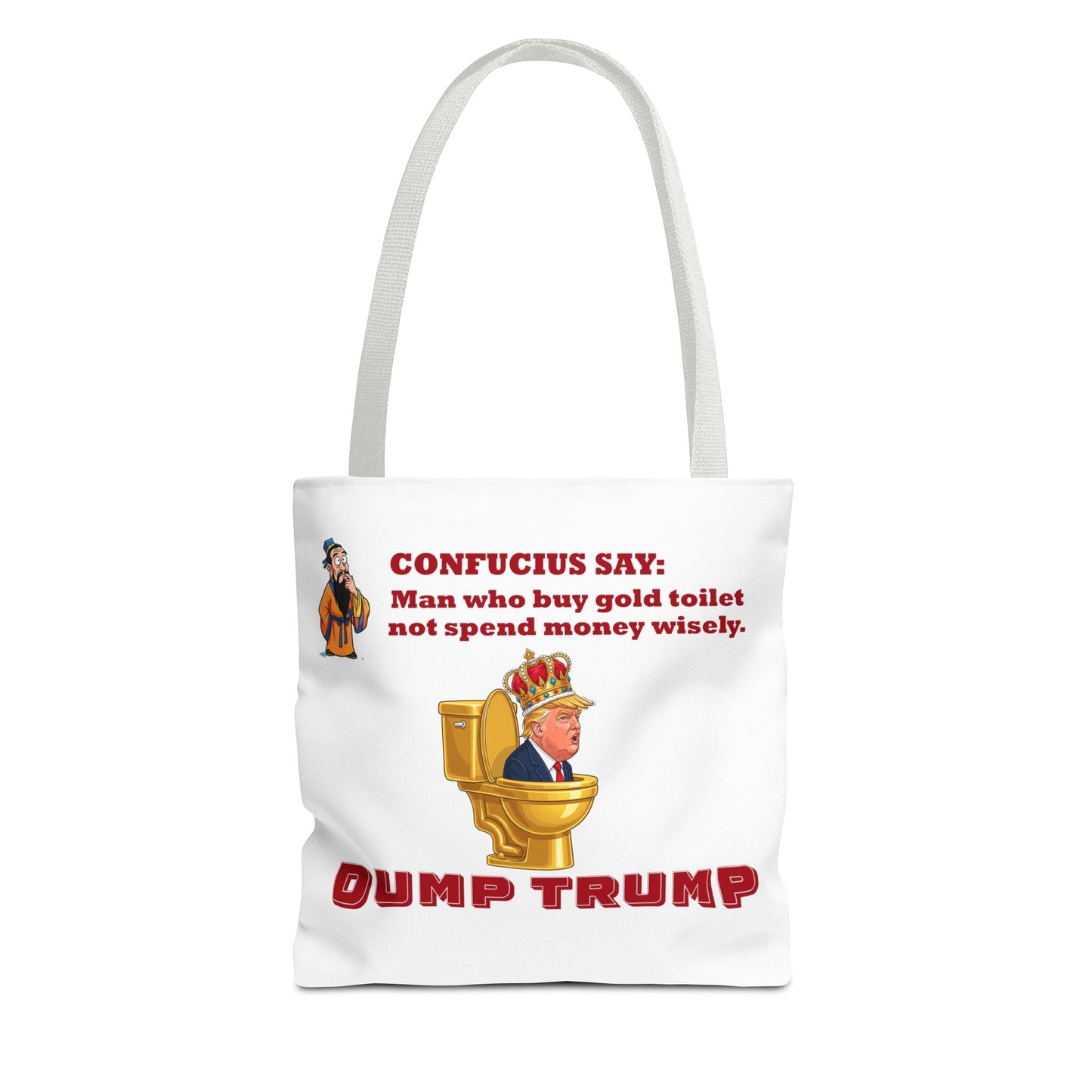 Funny Political Tote Bag, Dump Trump, Gift for Activists, Reusable Shopping Bag, Statement Bag, Election Season Accessory