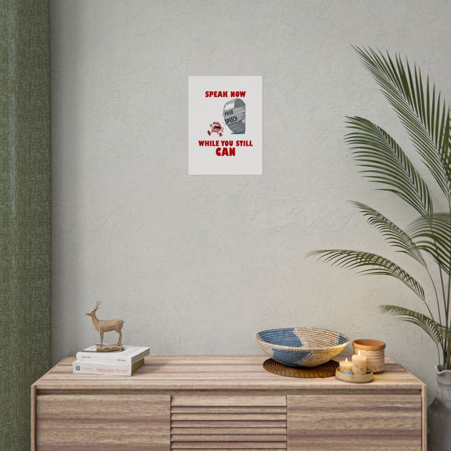 Bold Free Speech Rolled Posters, Wall Art, Protest Decoration, Inspirational Prints, Gift for Activists, Home Office Decor