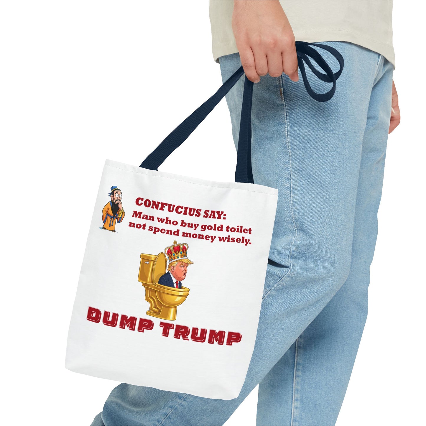 Funny Political Tote Bag, Dump Trump, Gift for Activists, Reusable Shopping Bag, Statement Bag, Election Season Accessory