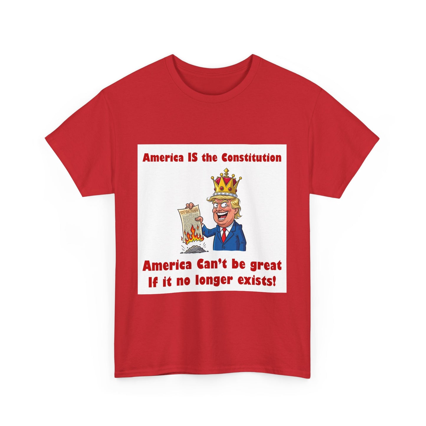 Patriotic Unisex Tee, ‘America IS the Constitution’ Graphic Shirt, Political Tee for Events, Gift Idea for Independence Day