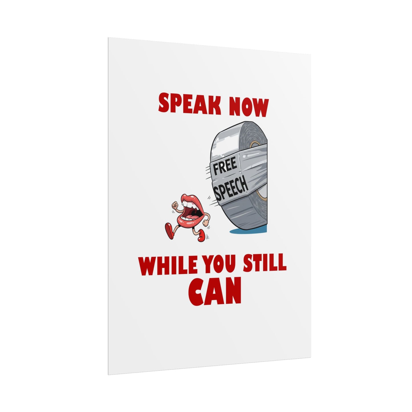 Bold Free Speech Rolled Posters, Wall Art, Protest Decoration, Inspirational Prints, Gift for Activists, Home Office Decor