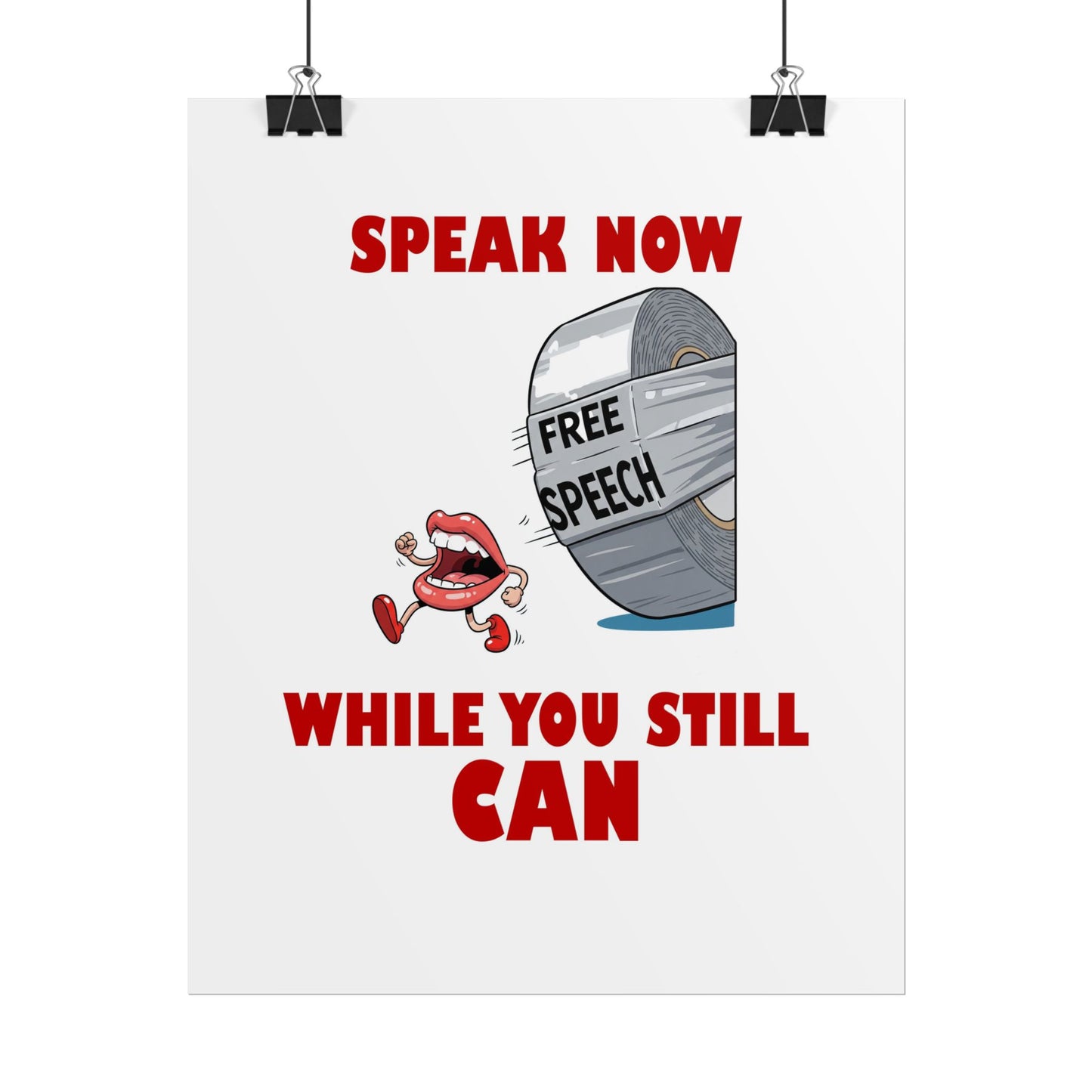 Bold Free Speech Rolled Posters, Wall Art, Protest Decoration, Inspirational Prints, Gift for Activists, Home Office Decor