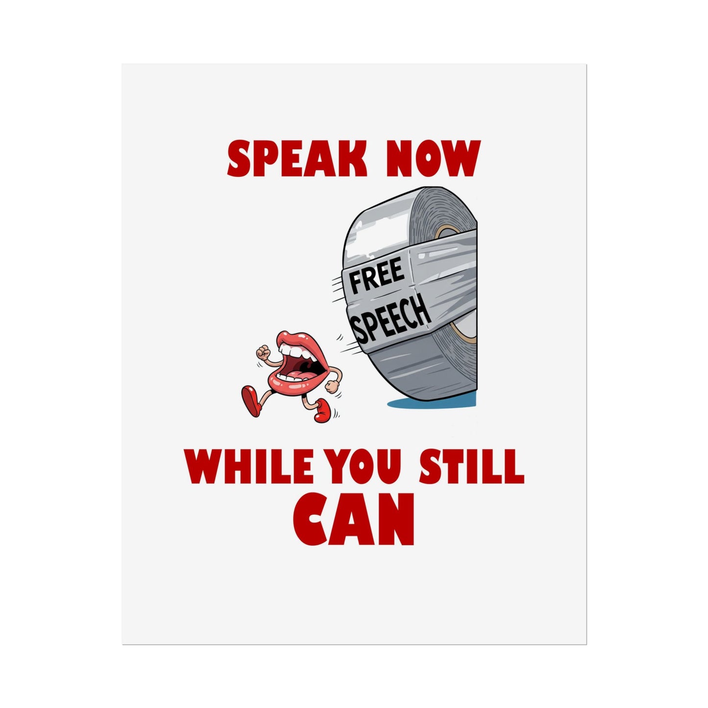 Bold Free Speech Rolled Posters, Wall Art, Protest Decoration, Inspirational Prints, Gift for Activists, Home Office Decor
