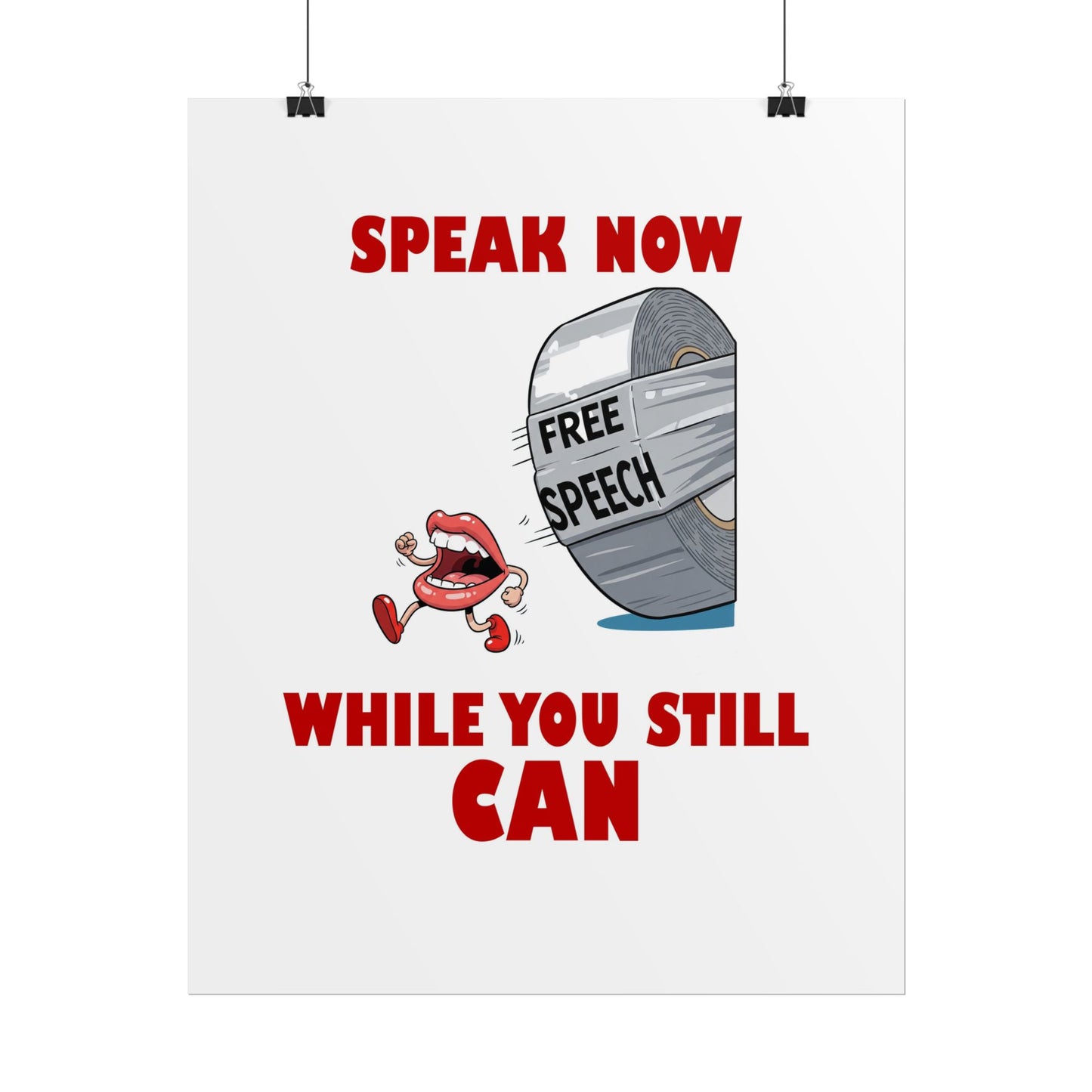 Bold Free Speech Rolled Posters, Wall Art, Protest Decoration, Inspirational Prints, Gift for Activists, Home Office Decor