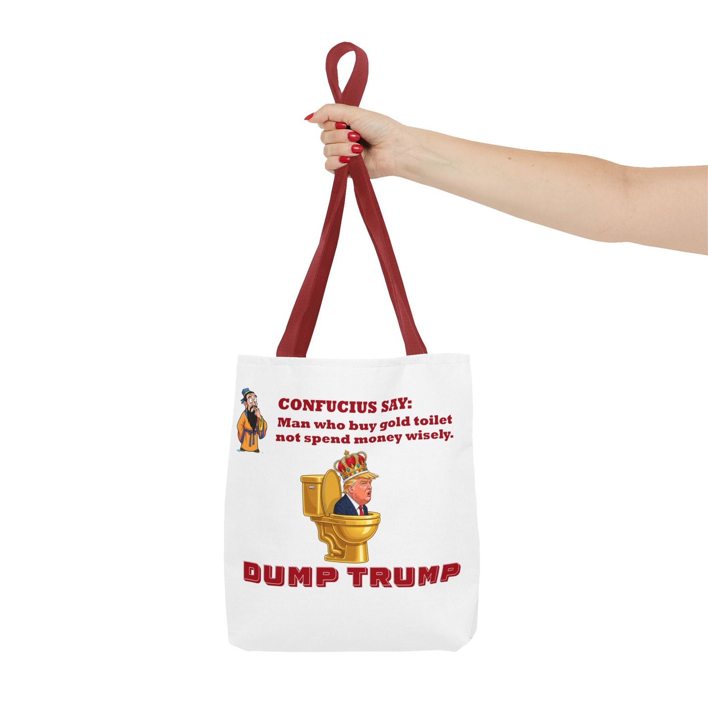 Funny Political Tote Bag, Dump Trump, Gift for Activists, Reusable Shopping Bag, Statement Bag, Election Season Accessory