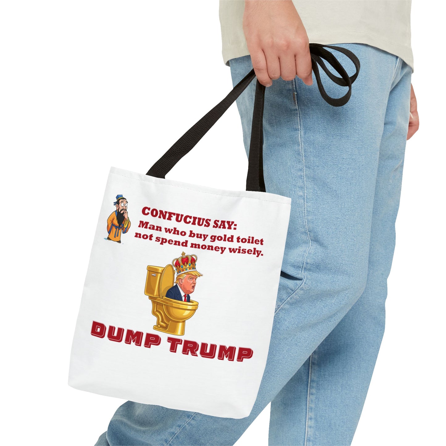 Funny Political Tote Bag, Dump Trump, Gift for Activists, Reusable Shopping Bag, Statement Bag, Election Season Accessory