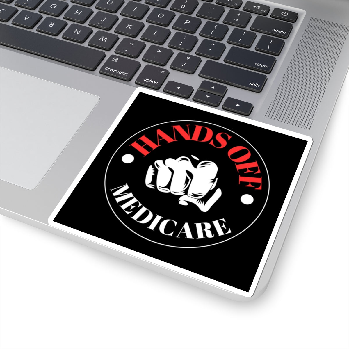 Bold Medicare Stickers | Hands Off Medicare Vinyl Decals for Advocacy, Laptop, Water Bottle, Journal, Gift
