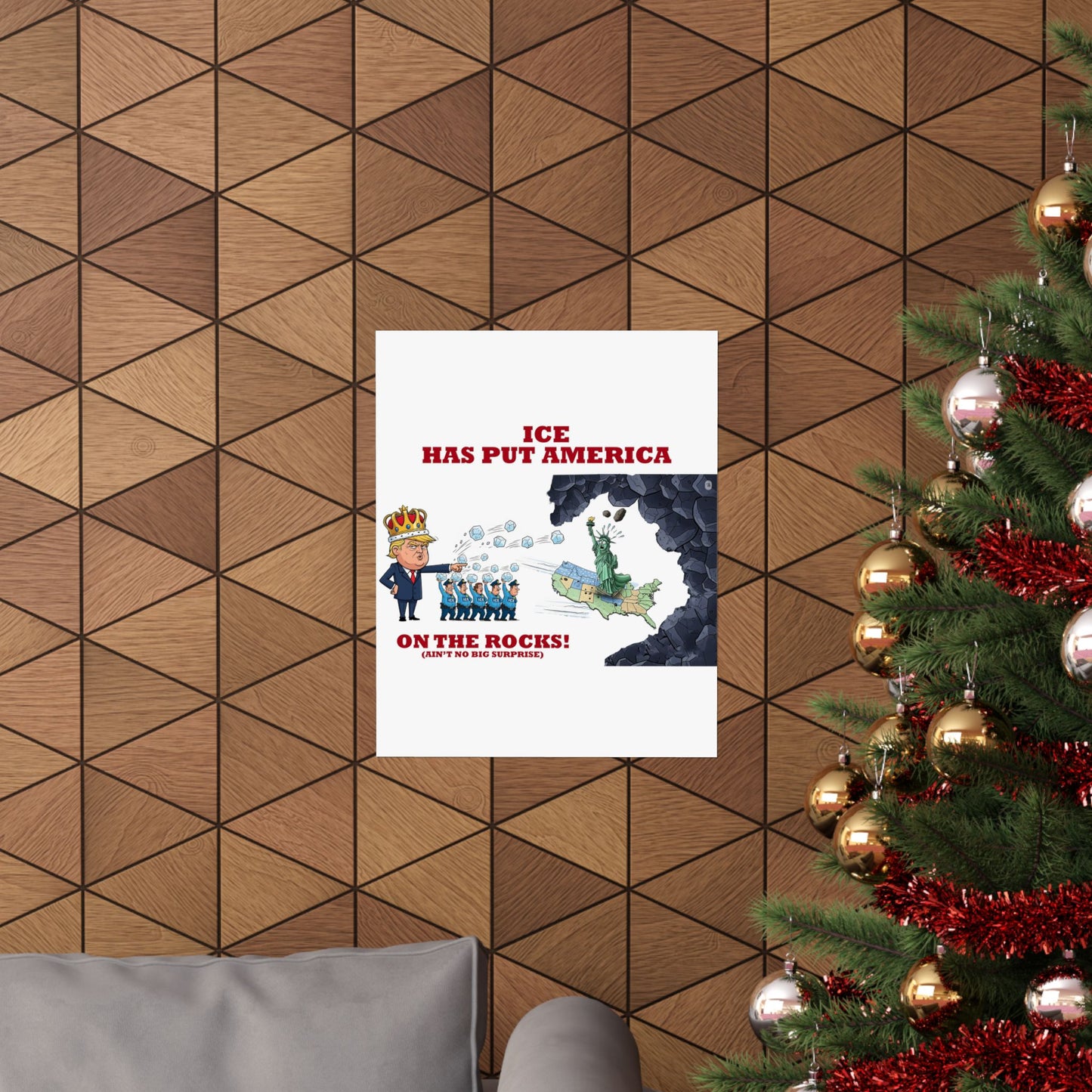 Political Humor Wall Art, Matte Vertical Posters, Funny Office Decor, Satirical Gift, Quirky Art Print, Unique Home Decor