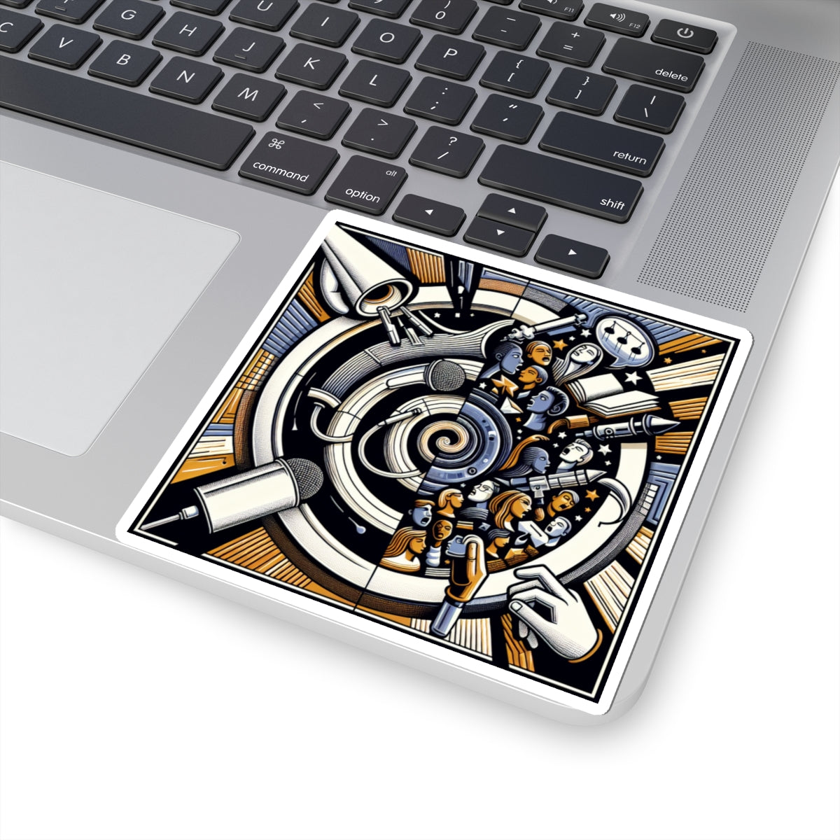 Creative Expression Free Speech Kiss-Cut Stickers, Creative Decals for Artists, Laptop Stickers, School