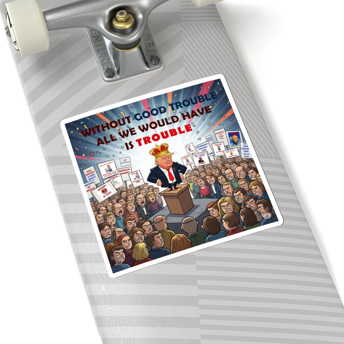 Political Kiss-Cut Stickers, Fun Political Décor, Laptop Stickers, Unique Gifts for Activists, Cool Art Stickers