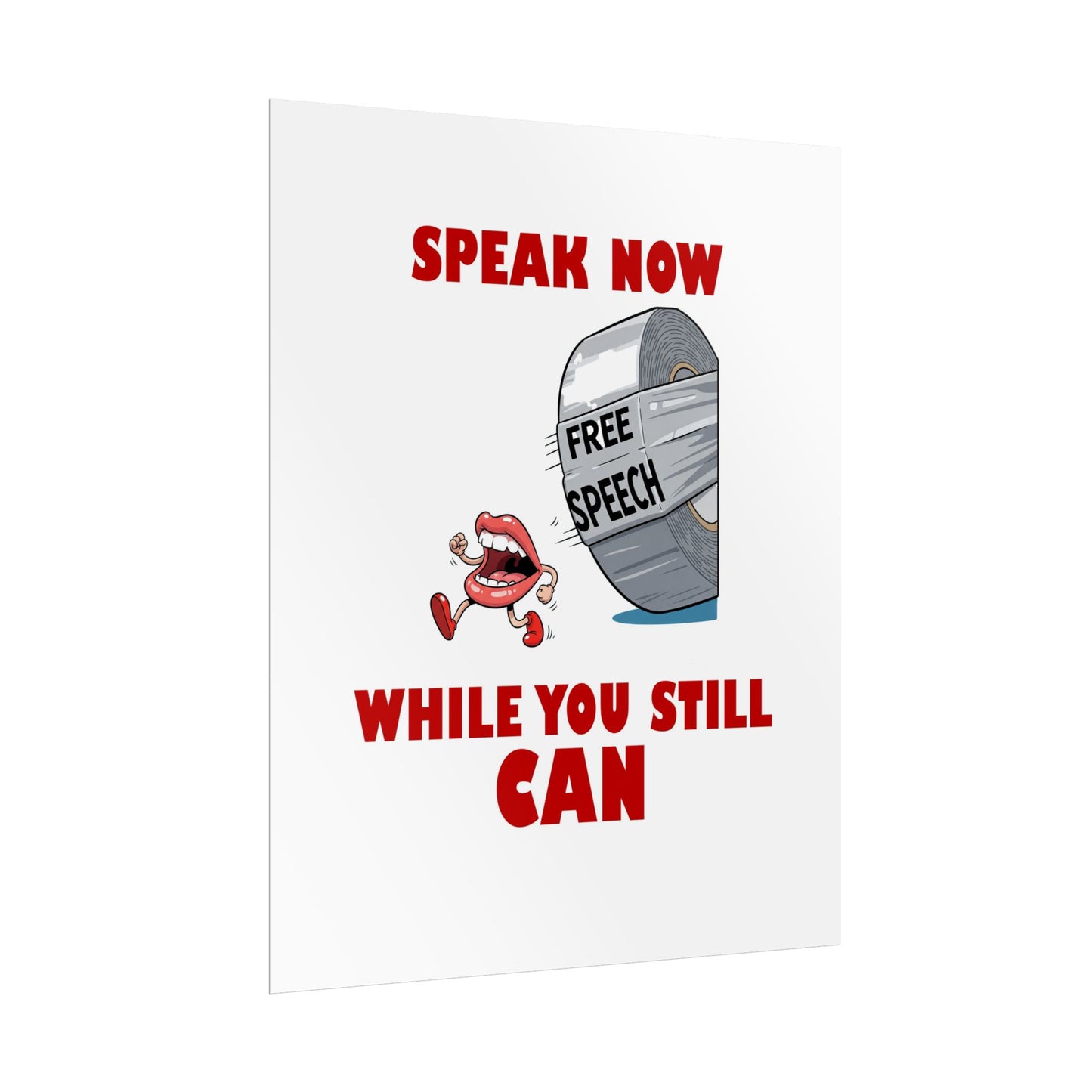 Bold Free Speech Rolled Posters, Wall Art, Protest Decoration, Inspirational Prints, Gift for Activists, Home Office Decor