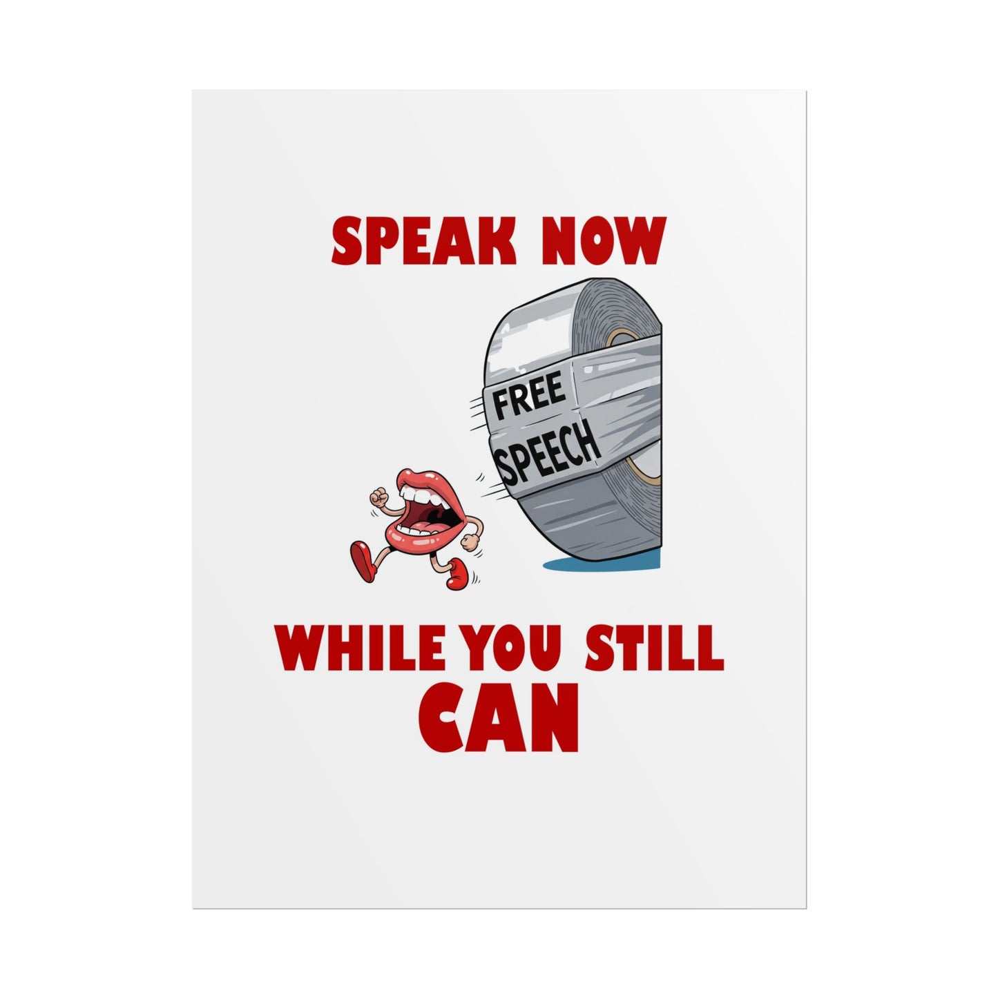 Bold Free Speech Rolled Posters, Wall Art, Protest Decoration, Inspirational Prints, Gift for Activists, Home Office Decor