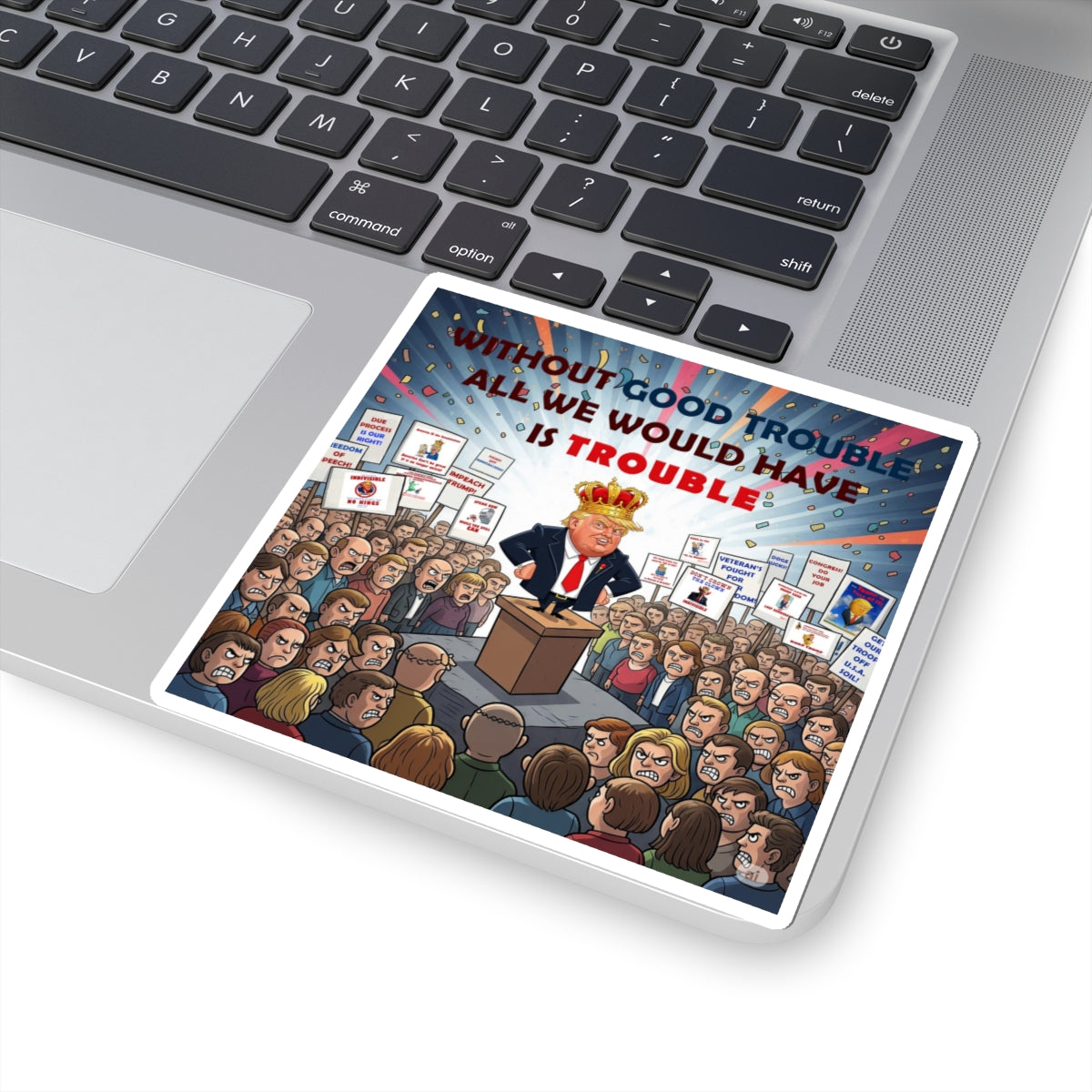 Political Kiss-Cut Stickers, Fun Political Décor, Laptop Stickers, Unique Gifts for Activists, Cool Art Stickers