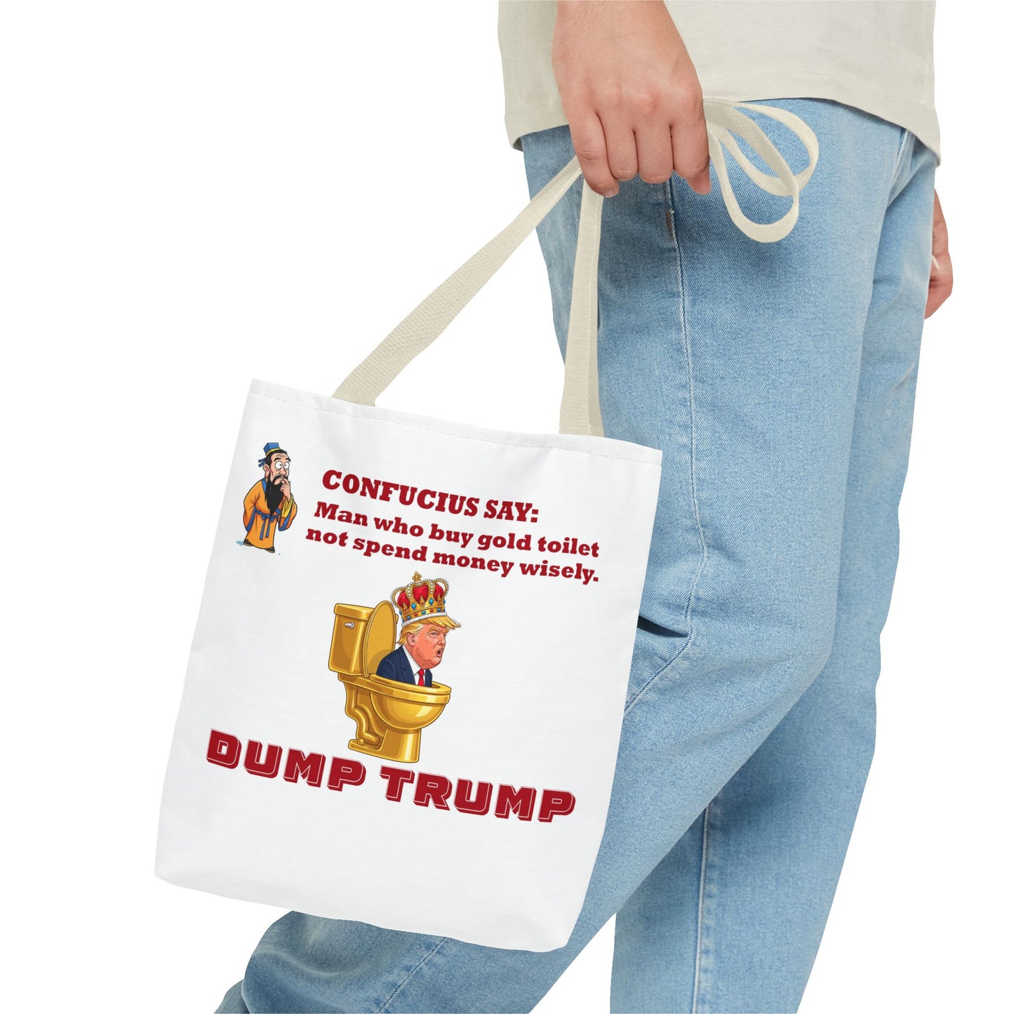 Funny Political Tote Bag, Dump Trump, Gift for Activists, Reusable Shopping Bag, Statement Bag, Election Season Accessory