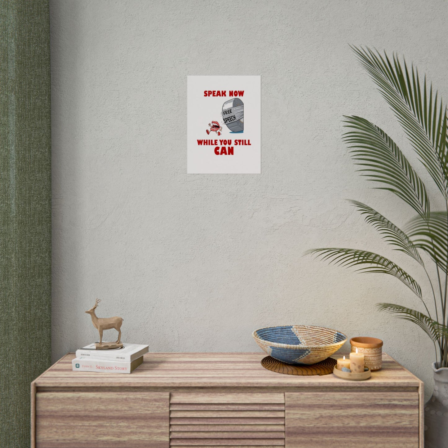 Bold Free Speech Rolled Posters, Wall Art, Protest Decoration, Inspirational Prints, Gift for Activists, Home Office Decor