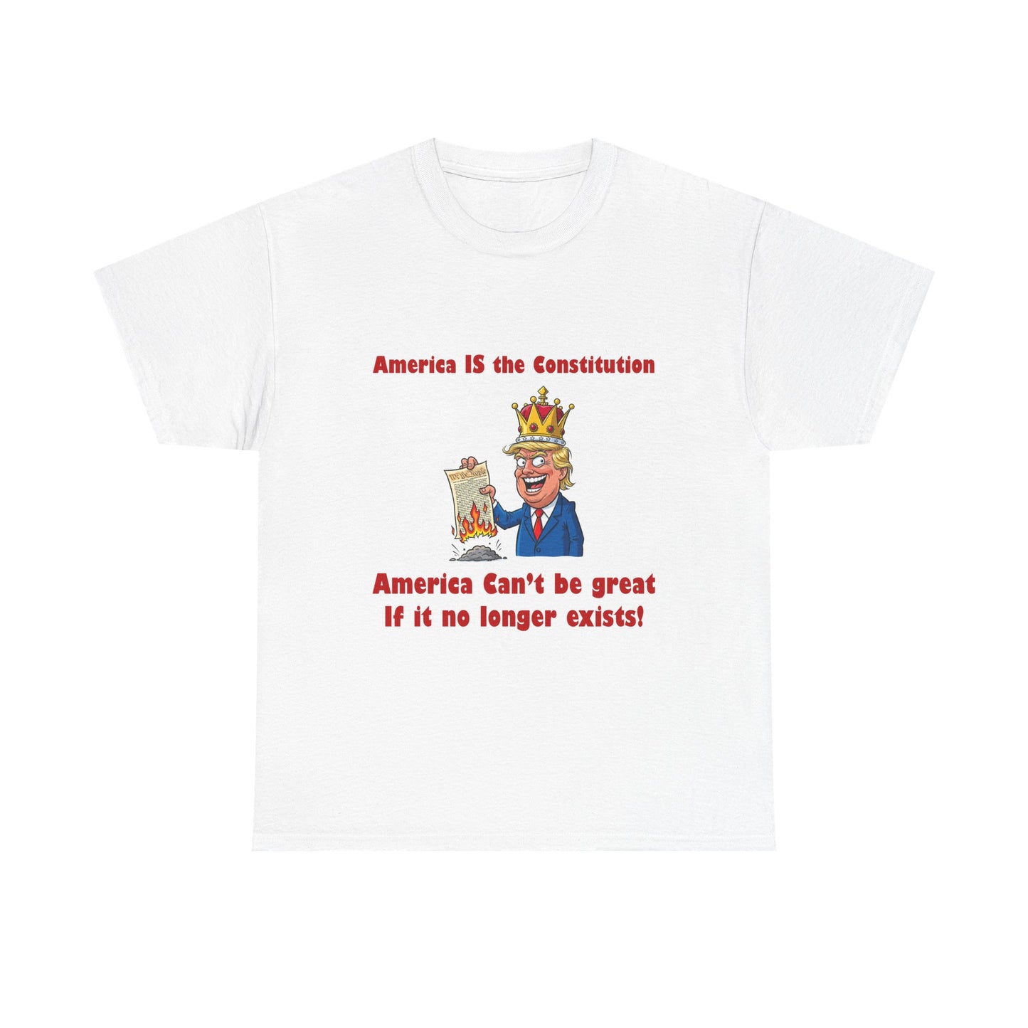 Patriotic Unisex Tee, ‘America IS the Constitution’ Graphic Shirt, Political Tee for Events, Gift Idea for Independence Day