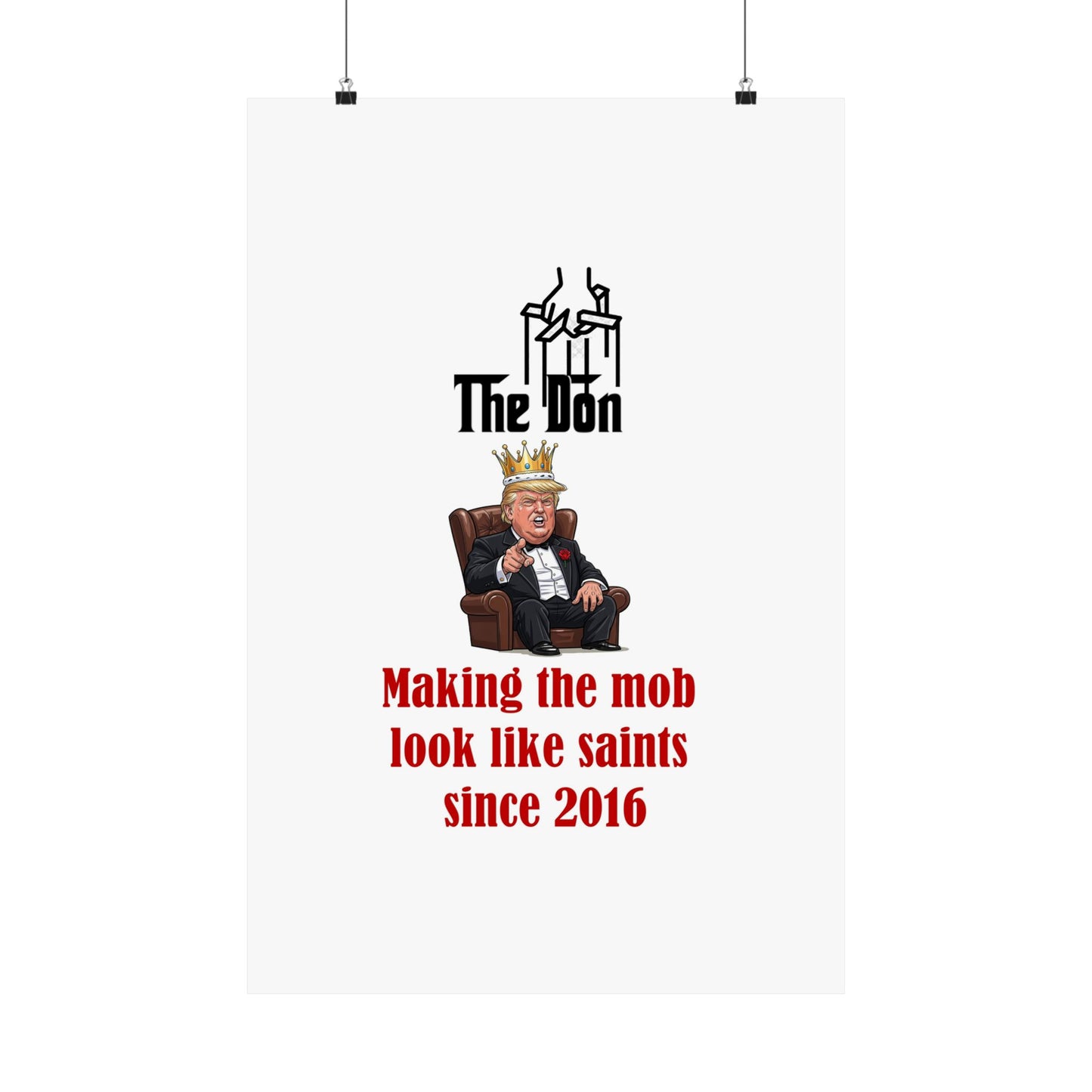 Funny Political Matte Vertical Posters, Humorous Wall Art, Office Decor, Gift for Trump Fans, Unique Home Decor, Quirky Gifts