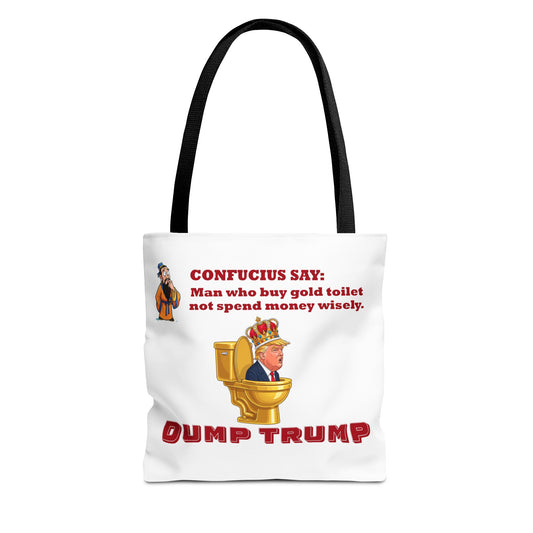 Funny Political Tote Bag, Dump Trump, Gift for Activists, Reusable Shopping Bag, Statement Bag, Election Season Accessory