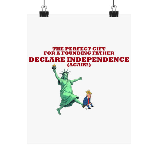 Patriotic Wall Art Decor, Founding Father Gift, Declaration of Independence Poster, American Heritage Art, 4th of July Decoration