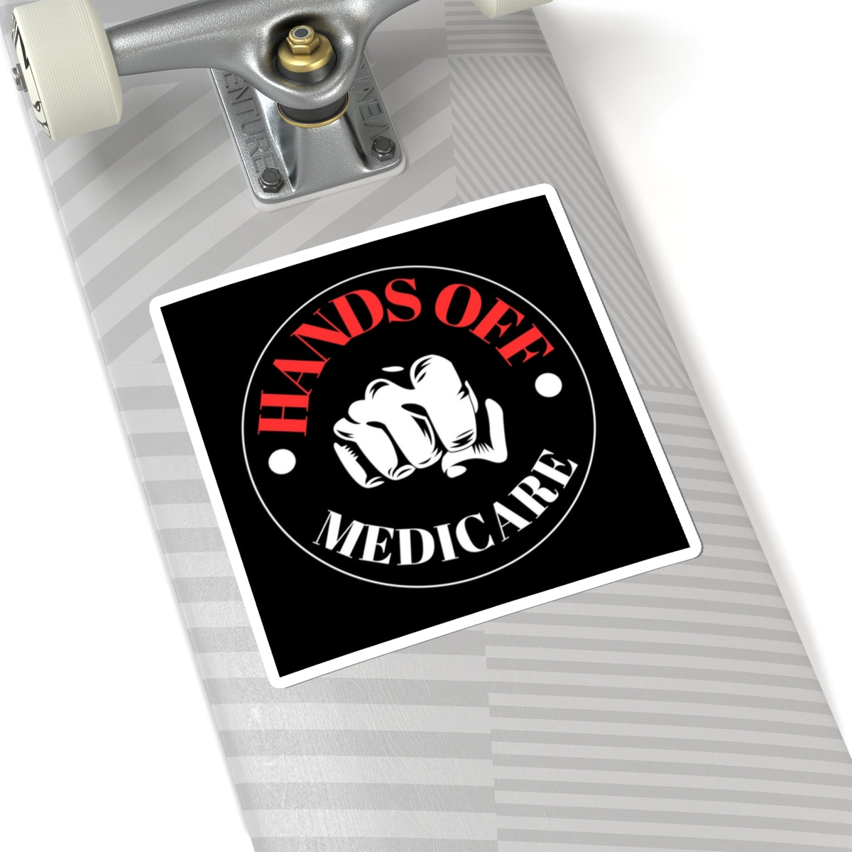 Bold Medicare Stickers | Hands Off Medicare Vinyl Decals for Advocacy, Laptop, Water Bottle, Journal, Gift