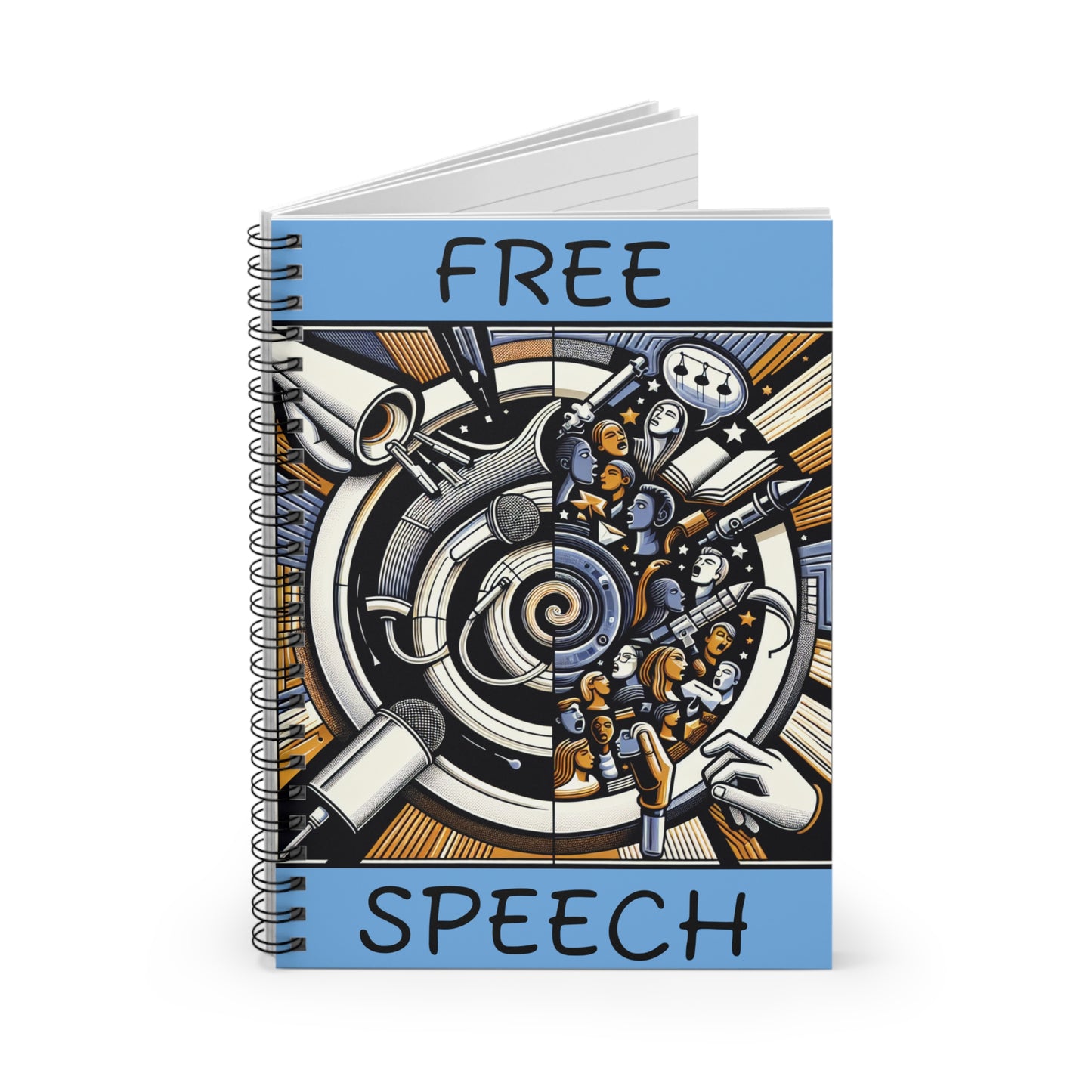 Spiral Notebook – Creative Expression Journal, Free Speech Art Notebook, Sketchbook for Artists, Thoughtful Gift for Writers, School [...]