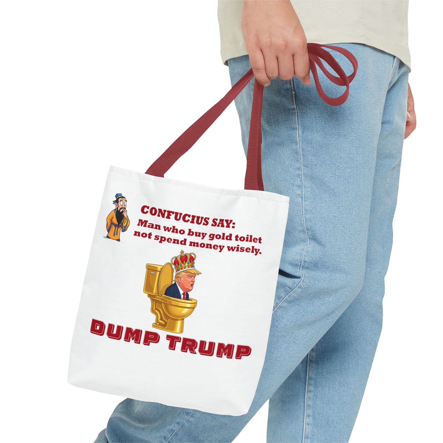 Funny Political Tote Bag, Dump Trump, Gift for Activists, Reusable Shopping Bag, Statement Bag, Election Season Accessory