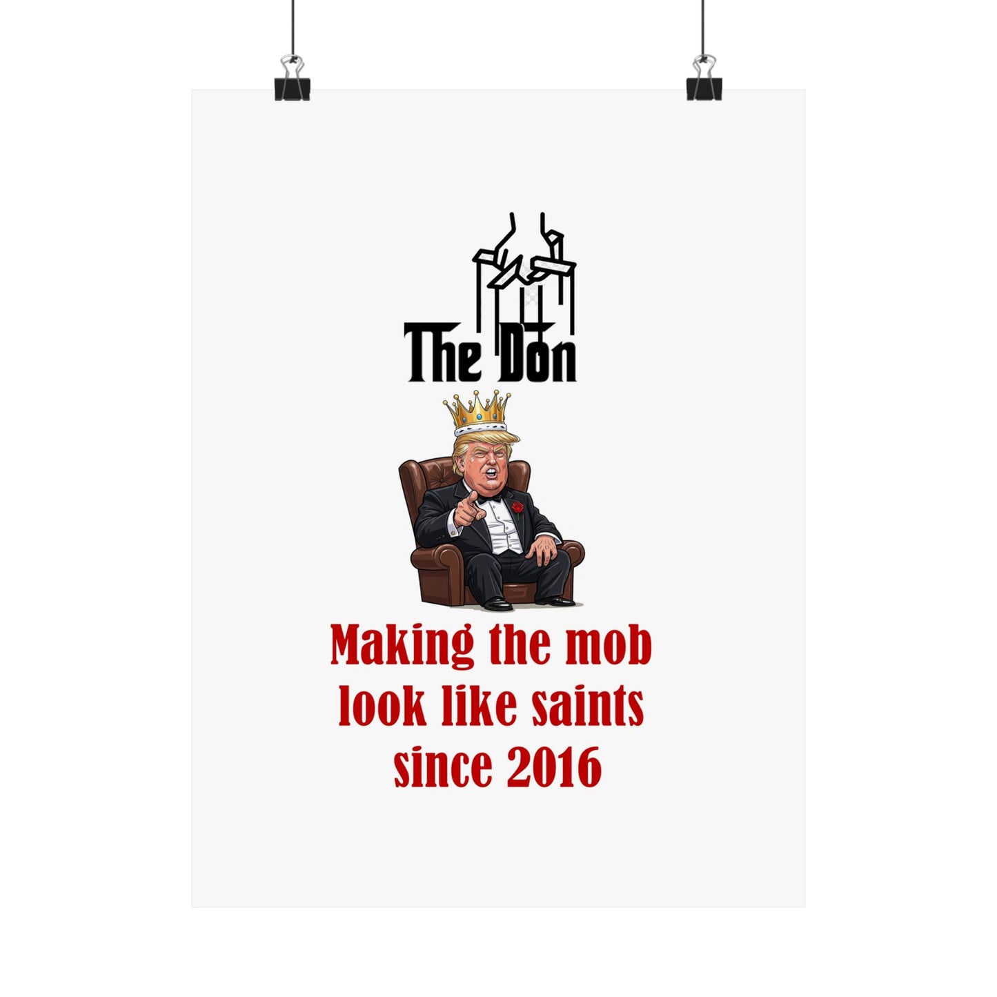 Funny Political Matte Vertical Posters, Humorous Wall Art, Office Decor, Gift for Trump Fans, Unique Home Decor, Quirky Gifts