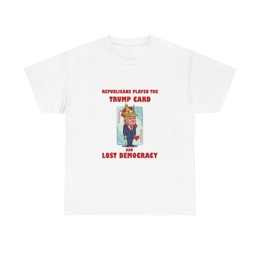 Political Statement T-Shirt, Humor Tee, Unisex Cotton Shirt, Activism Apparel, Unique Gift for Democrats, Social Commentary Fashion