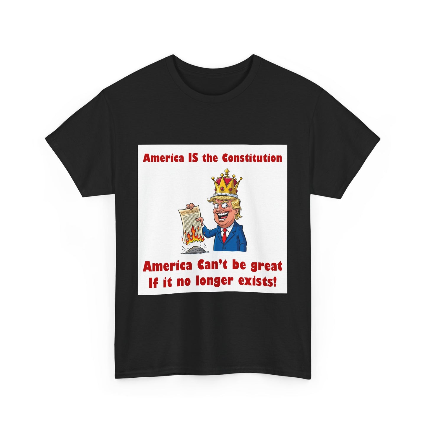 Patriotic Unisex Tee, ‘America IS the Constitution’ Graphic Shirt, Political Tee for Events, Gift Idea for Independence Day