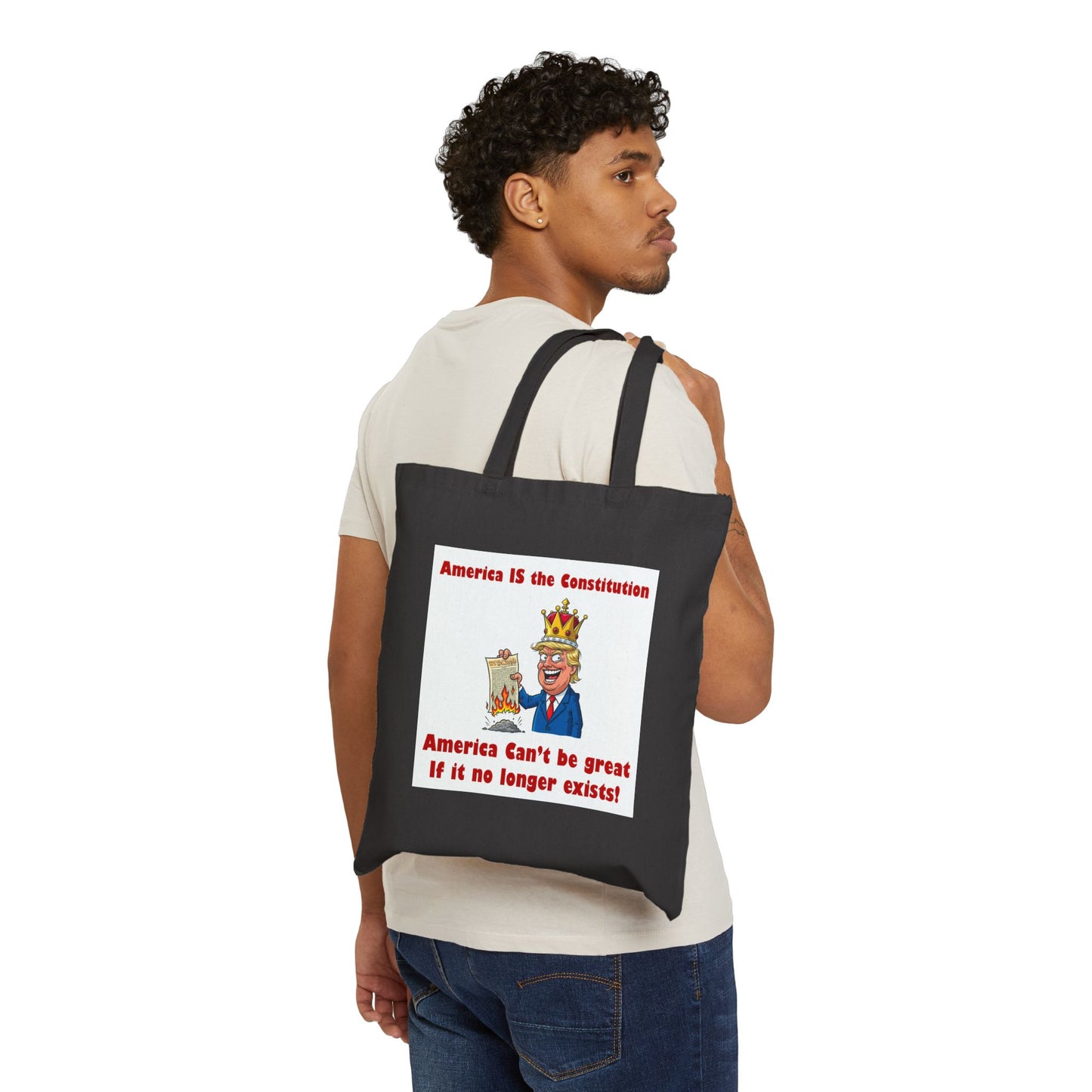 America IS the Constitution Tote Bag, Funny Eco-Friendly Tote, Political Humor Bag, Gift for Activists, Everyday Carry