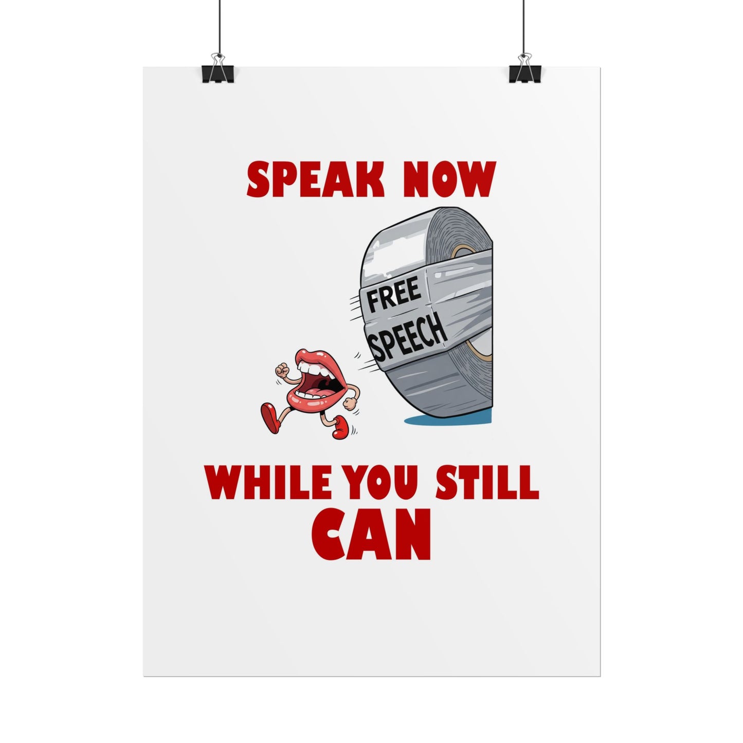 Bold Free Speech Rolled Posters, Wall Art, Protest Decoration, Inspirational Prints, Gift for Activists, Home Office Decor