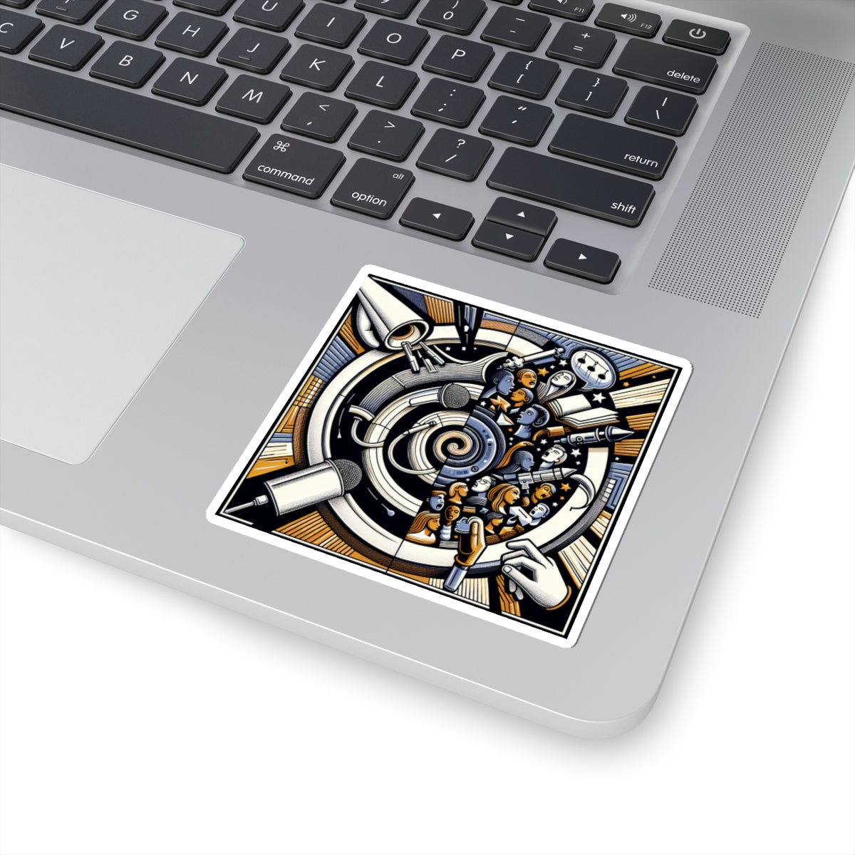 Creative Expression Free Speech Kiss-Cut Stickers, Creative Decals for Artists, Laptop Stickers, School