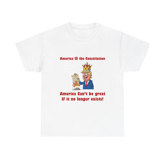 Patriotic Unisex Tee, ‘America IS the Constitution’ Graphic Shirt, Political Tee for Events, Gift Idea for Independence Day