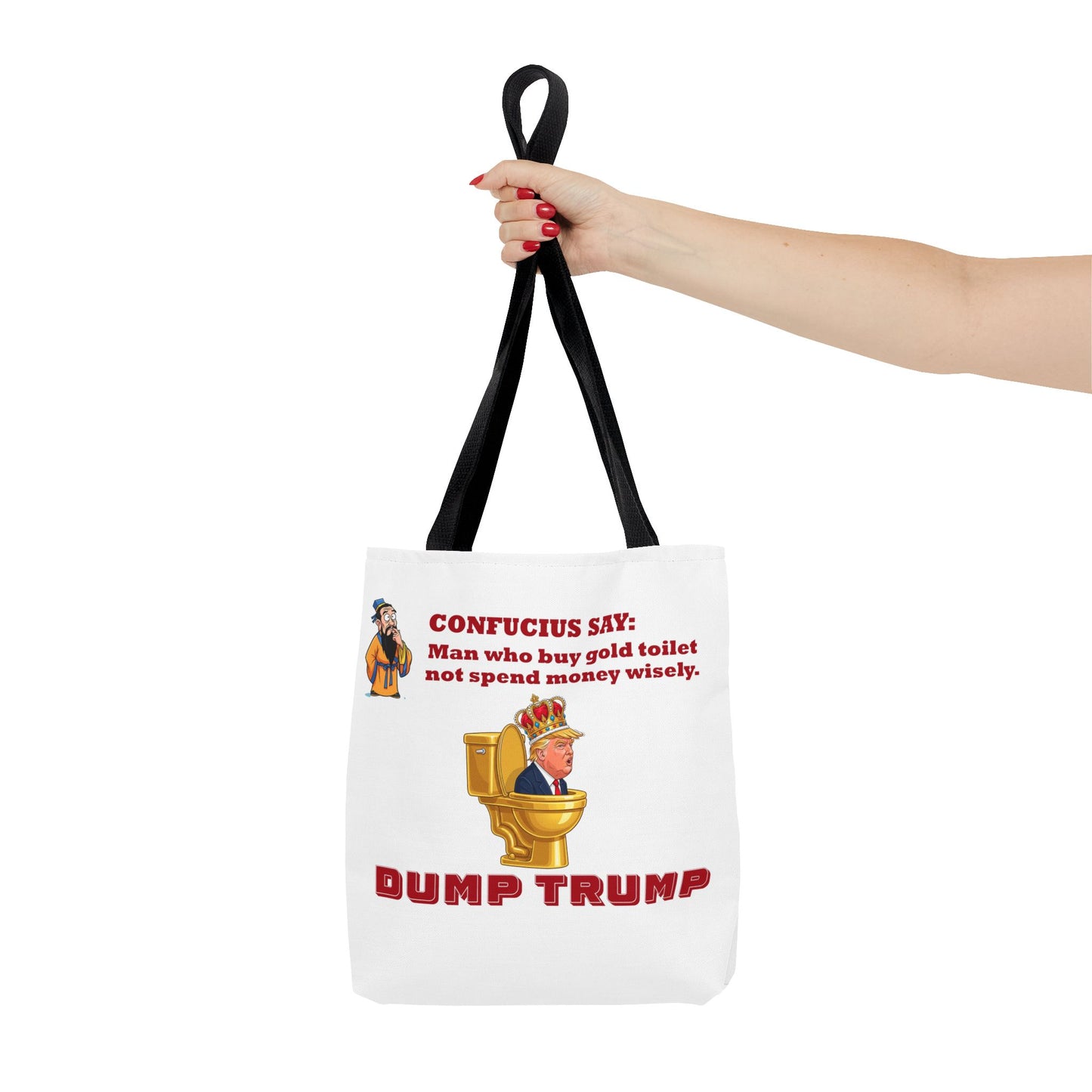 Funny Political Tote Bag, Dump Trump, Gift for Activists, Reusable Shopping Bag, Statement Bag, Election Season Accessory